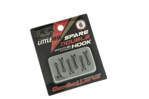 Little Max Spare Double Hooks by Evergreen, easy to rig replacement hooks for vibration lures